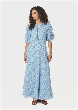 PRE-ORDER / Kikka chiffon flower kjole Lyseblå Neo Noir 